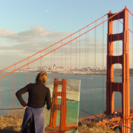 Michelle-Auboiron-Bridges-of-Fame-peinture-live-New-York-San-Francisco-2003--3 thumbnail